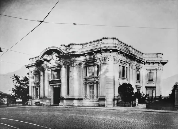 1946: la sede storica di Palazzo Soldati, via San Gottardo, Lugano.